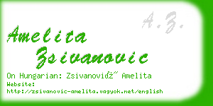 amelita zsivanovic business card